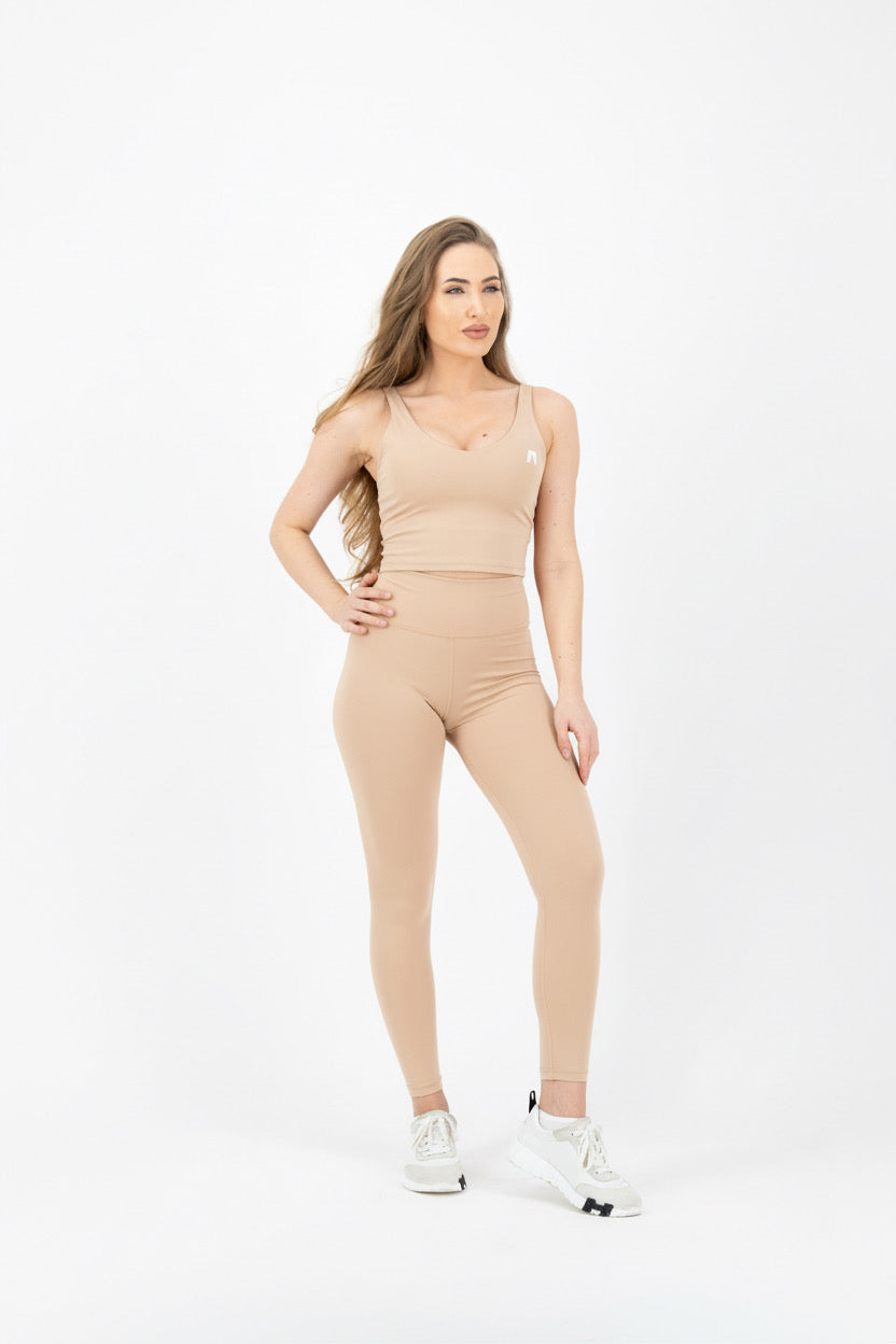 Women high waisted leggings | sand