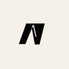 Black letter 'N' logo on a beige background